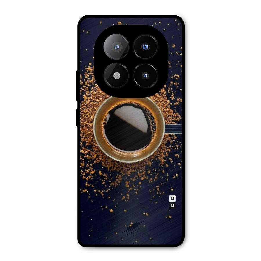 Black Coffee Metal Back Case for Redmi Note 14 Pro Plus 5G