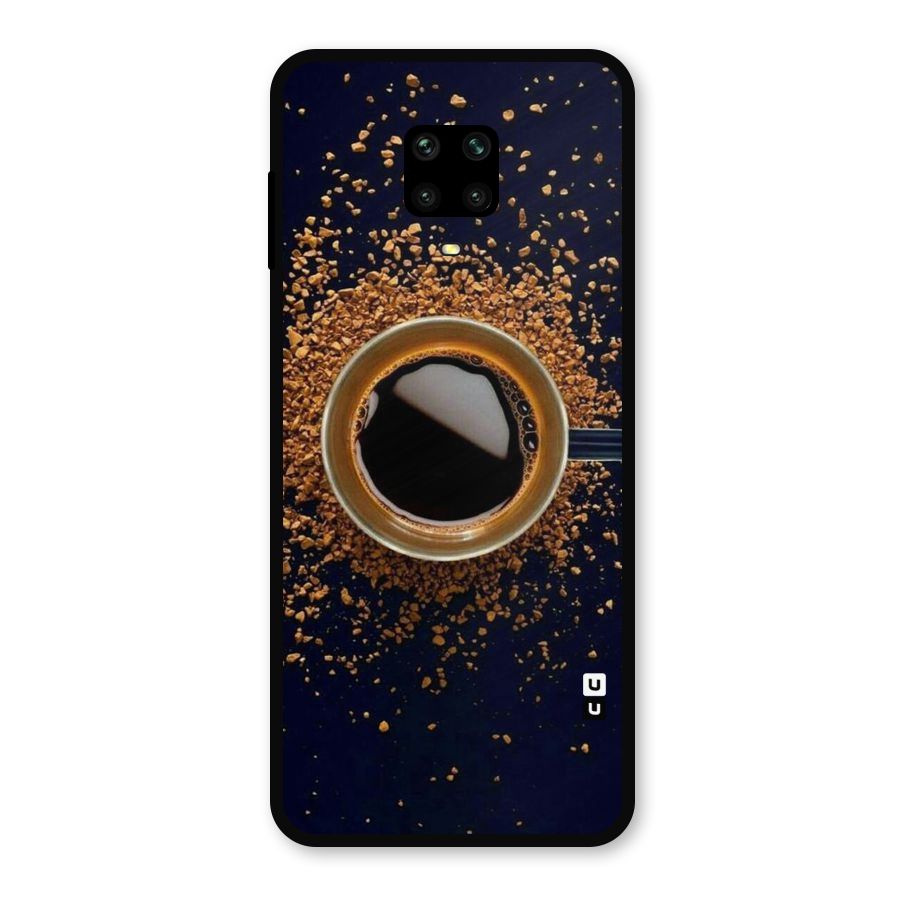 Black Coffee Metal Back Case for Redmi Note 9 Pro