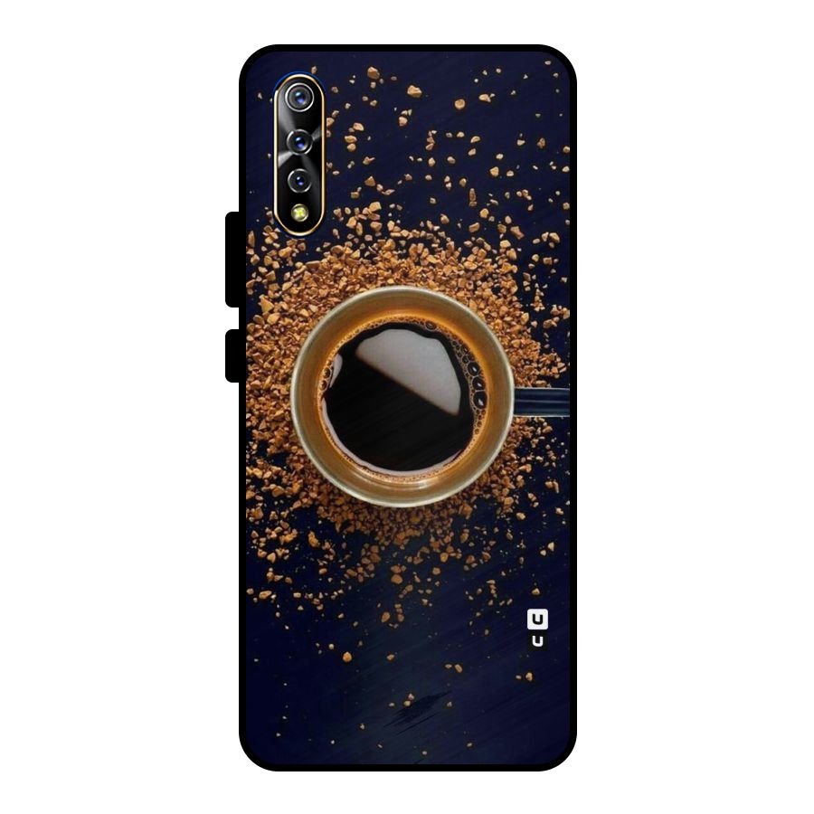 Black Coffee Metal Back Case for Vivo S1