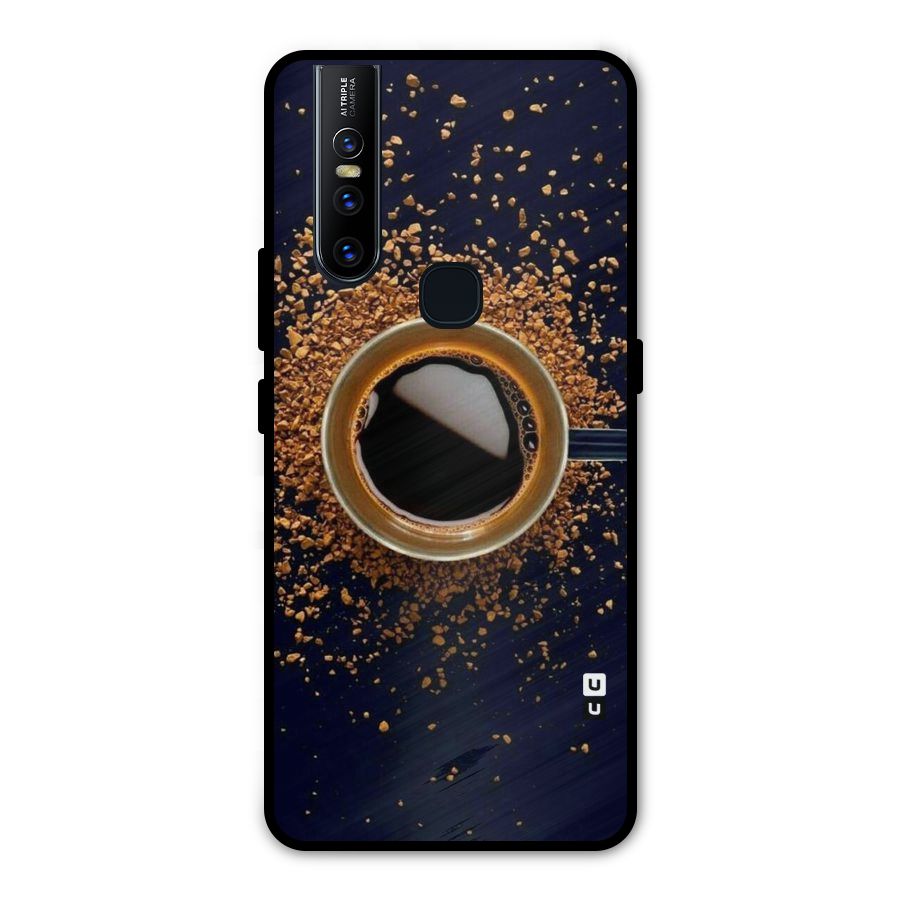 Black Coffee Metal Back Case for Vivo V15