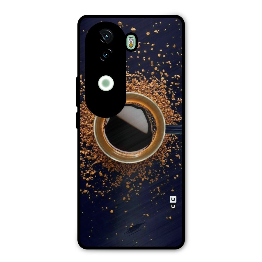 Black Coffee Metal Back Case for Vivo V40e
