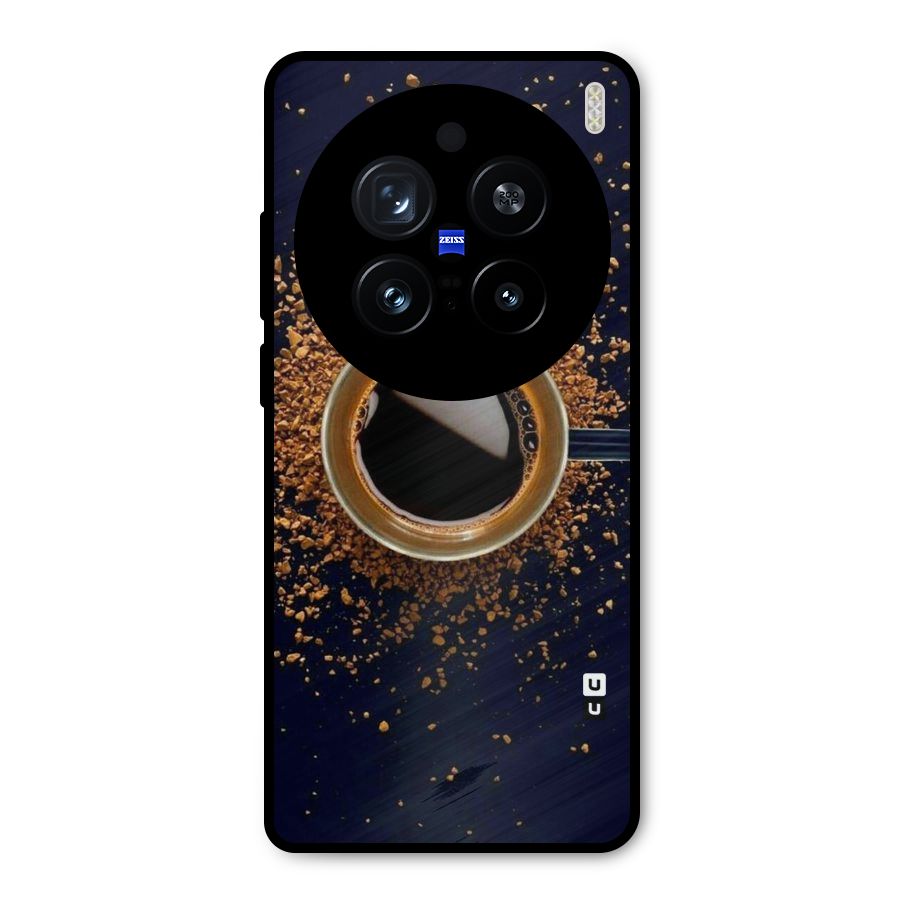 Black Coffee Metal Back Case for Vivo X200 Pro