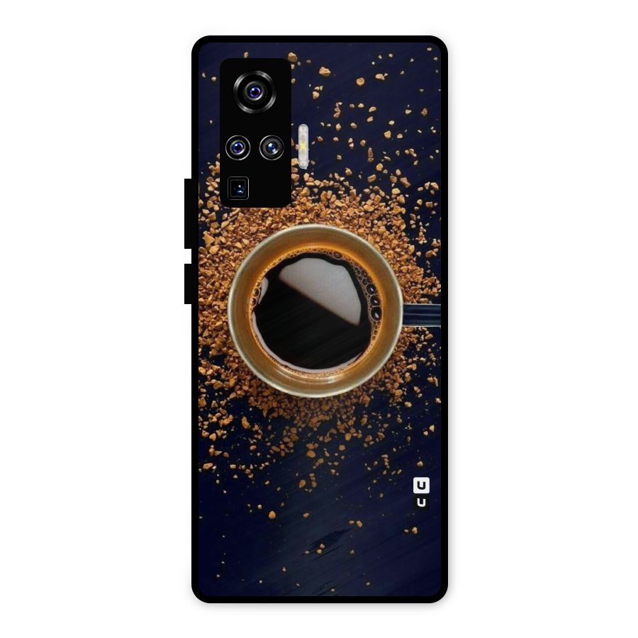 Black Coffee Metal Back Case for Vivo X50 Pro