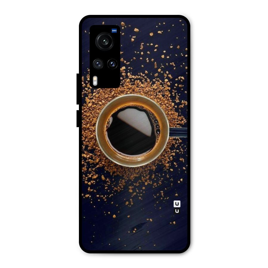 Black Coffee Metal Back Case for Vivo X60