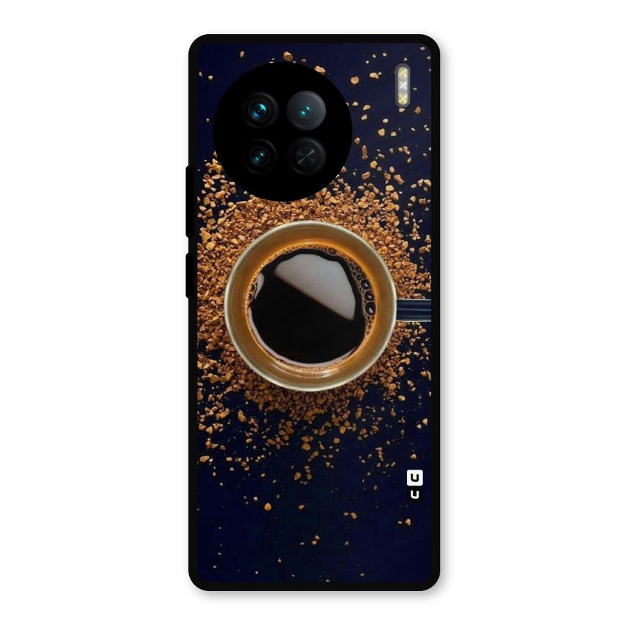 Black Coffee Metal Back Case for Vivo X90