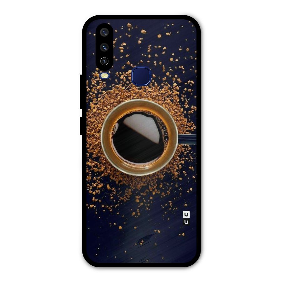 Black Coffee Metal Back Case for Vivo Y15