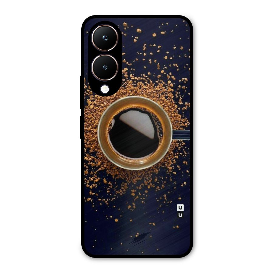 Black Coffee Metal Back Case for Vivo Y28