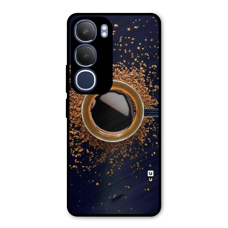 Black Coffee Metal Back Case for Vivo Y29