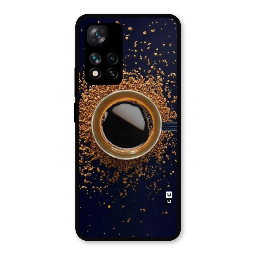 Black Coffee Metal Back Case for Xiaomi 11i Hypercharge 5G