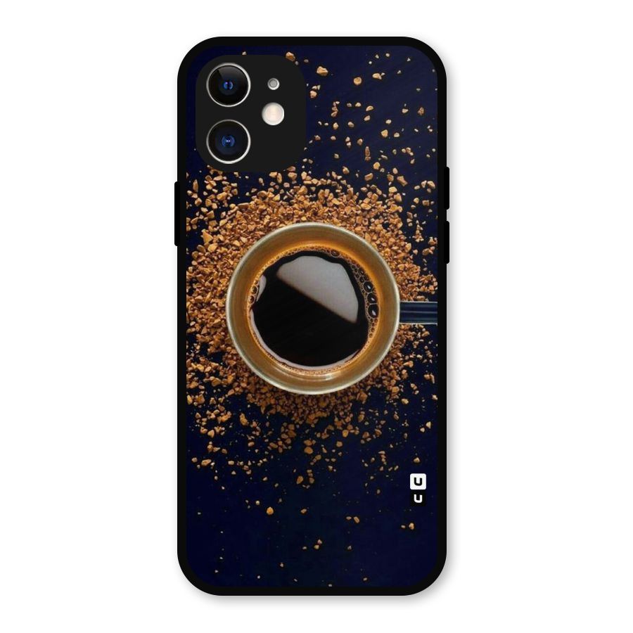 Black Coffee Metal Back Case for iPhone 12