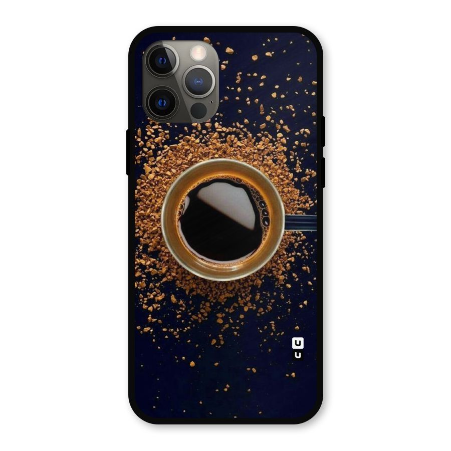 Black Coffee Metal Back Case for iPhone 12 Pro