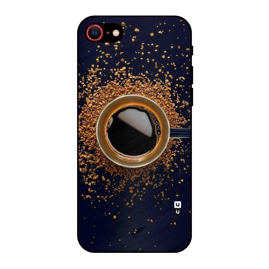 Black Coffee Metal Back Case for iPhone 8