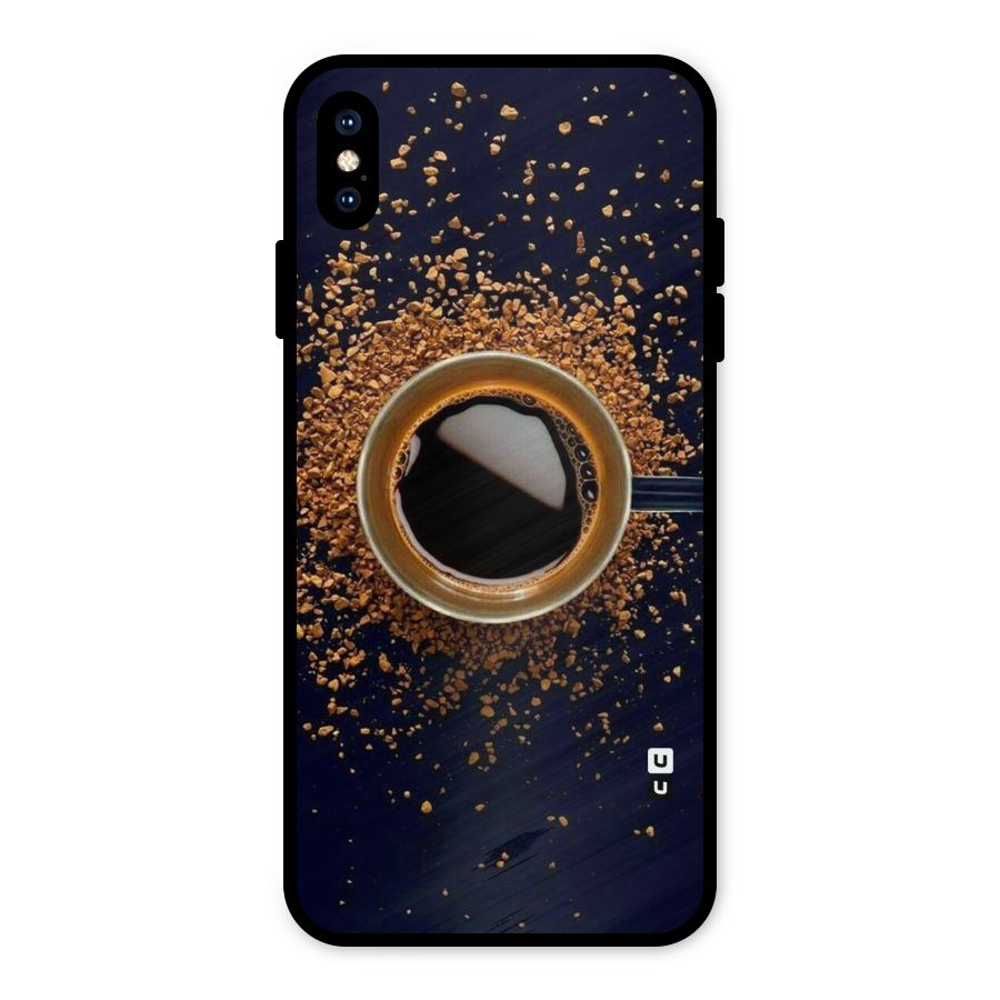 Black Coffee Metal Back Case for iPhone XS Max