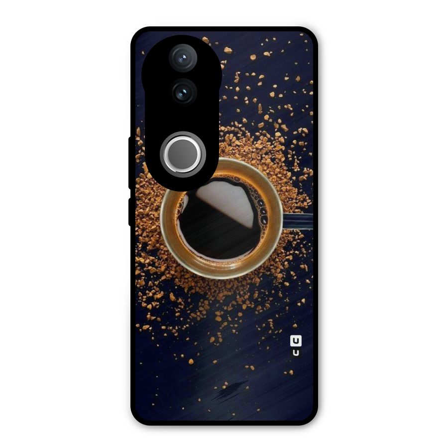 Black Coffee Metal Back Case for iQOO Z10R