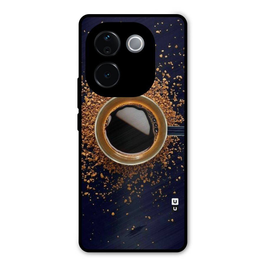 Black Coffee Metal Back Case for iQOO Z9s Pro