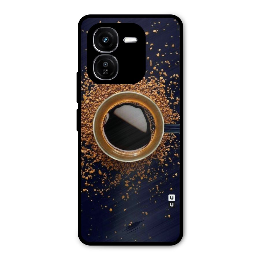 Black Coffee Metal Back Case for iQOO Z9x