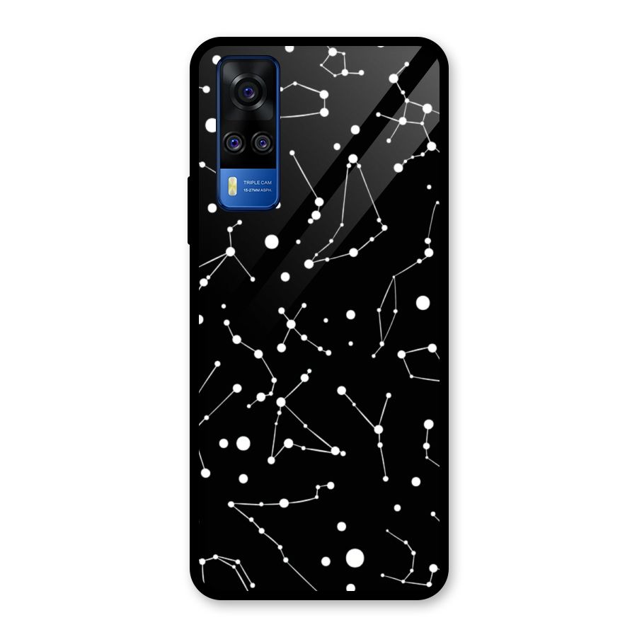 Black Constellation Pattern Glass Back Case for Vivo Y31