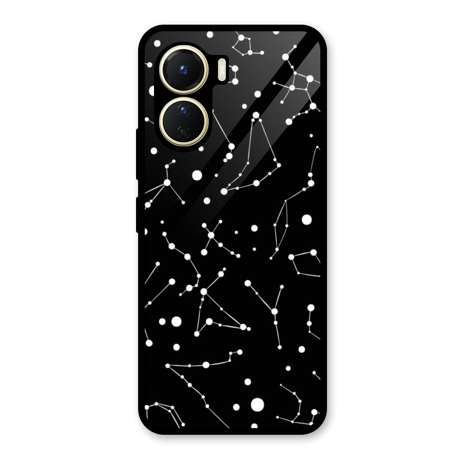 Black Constellation Pattern Glass Back Case for Vivo Y56