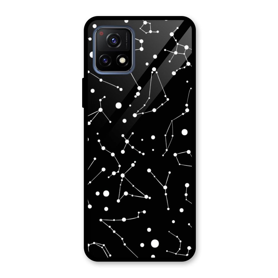 Black Constellation Pattern Glass Back Case for Vivo Y72 5G