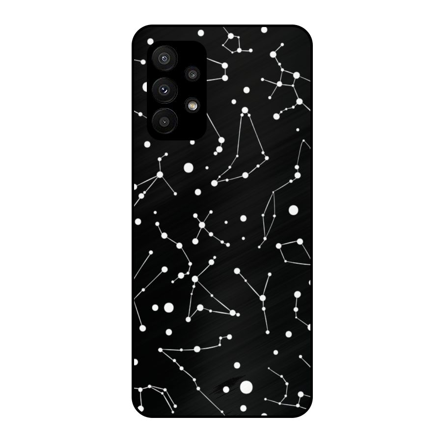 Black Constellation Pattern Metal Back Case for Galaxy A23