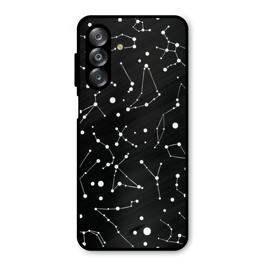 Black Constellation Pattern Metal Back Case for Galaxy A26