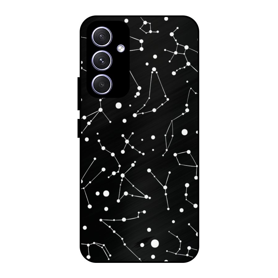 Black Constellation Pattern Metal Back Case for Galaxy A54
