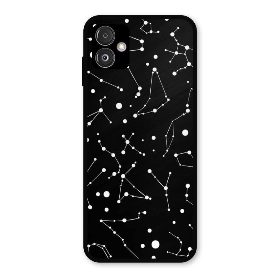 Black Constellation Pattern Metal Back Case for Galaxy F14