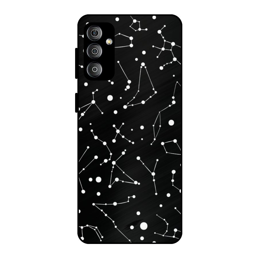 Black Constellation Pattern Metal Back Case for Galaxy F23