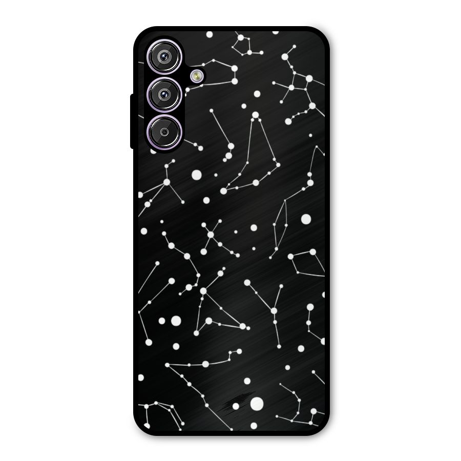 Black Constellation Pattern Metal Back Case for Galaxy M15