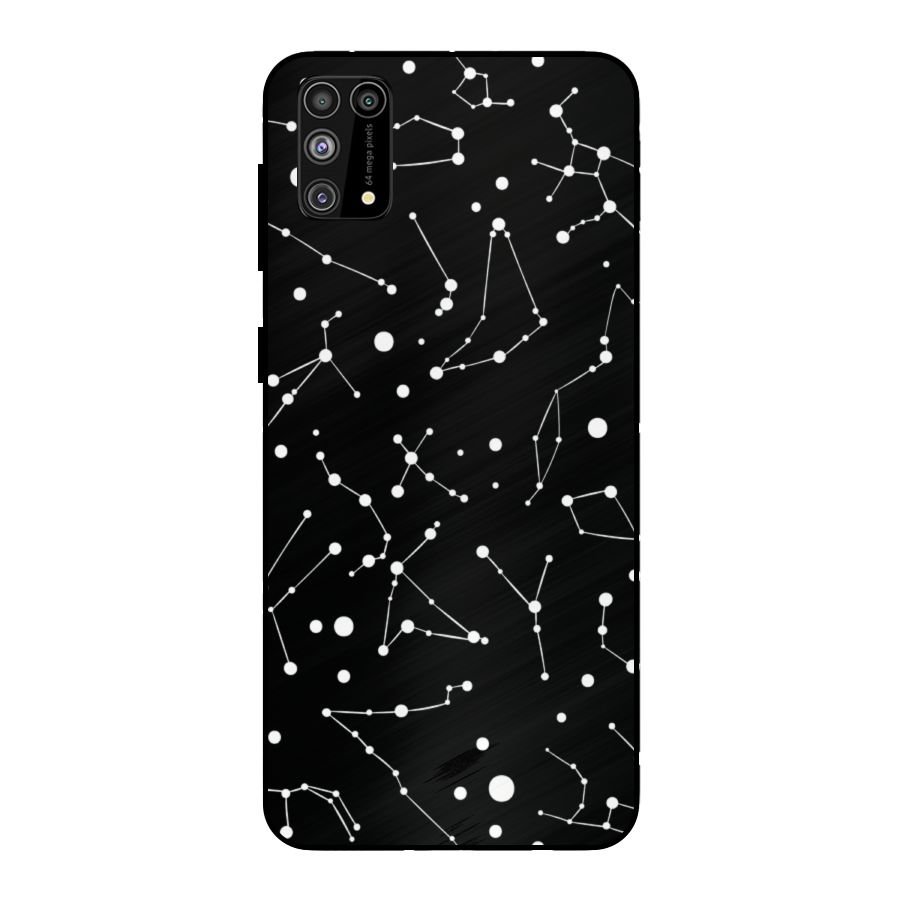 Black Constellation Pattern Metal Back Case for Galaxy M31