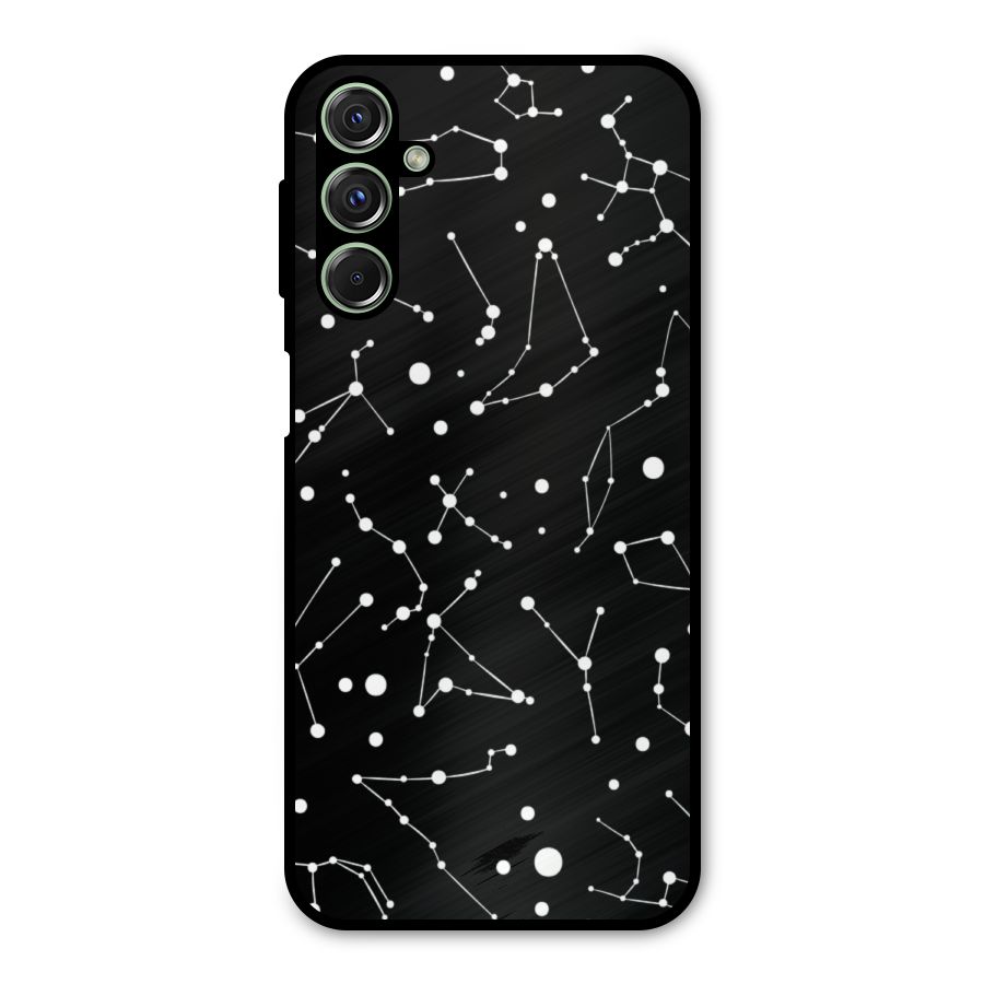 Black Constellation Pattern Metal Back Case for Galaxy M34