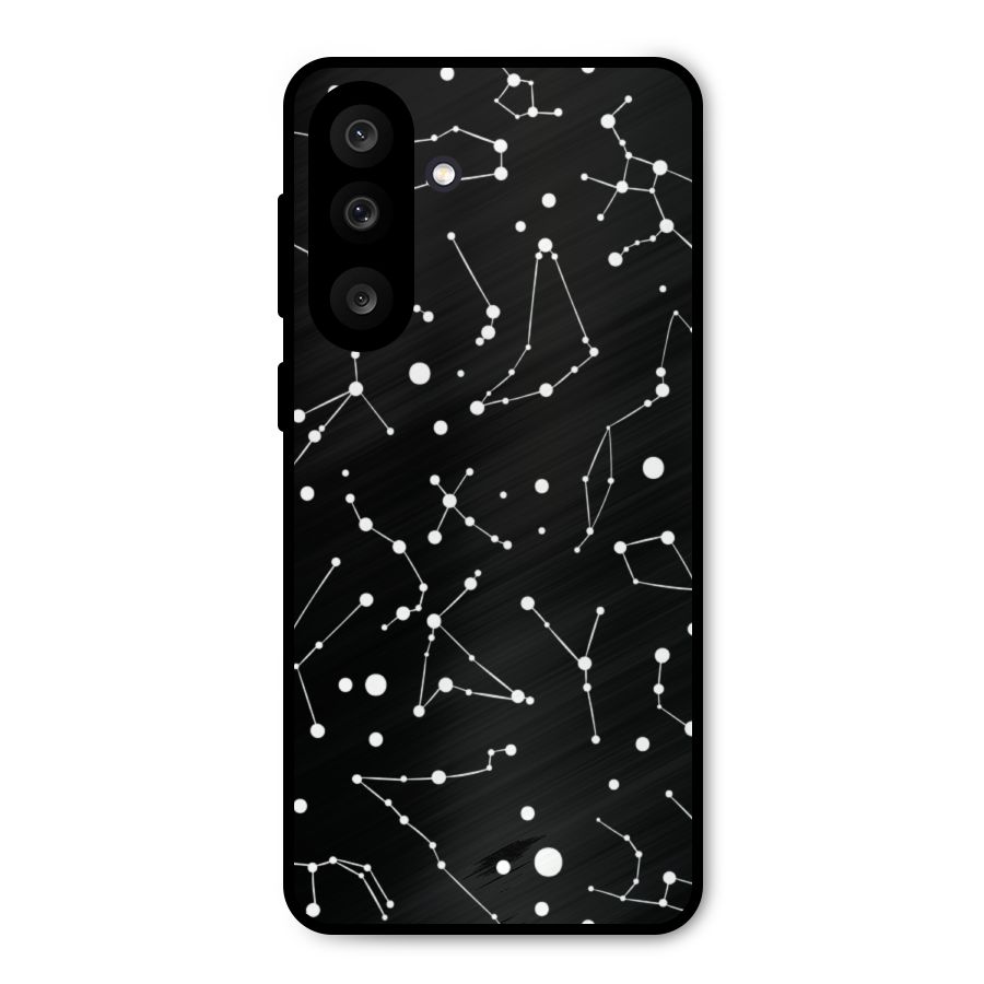 Black Constellation Pattern Metal Back Case for Galaxy M56