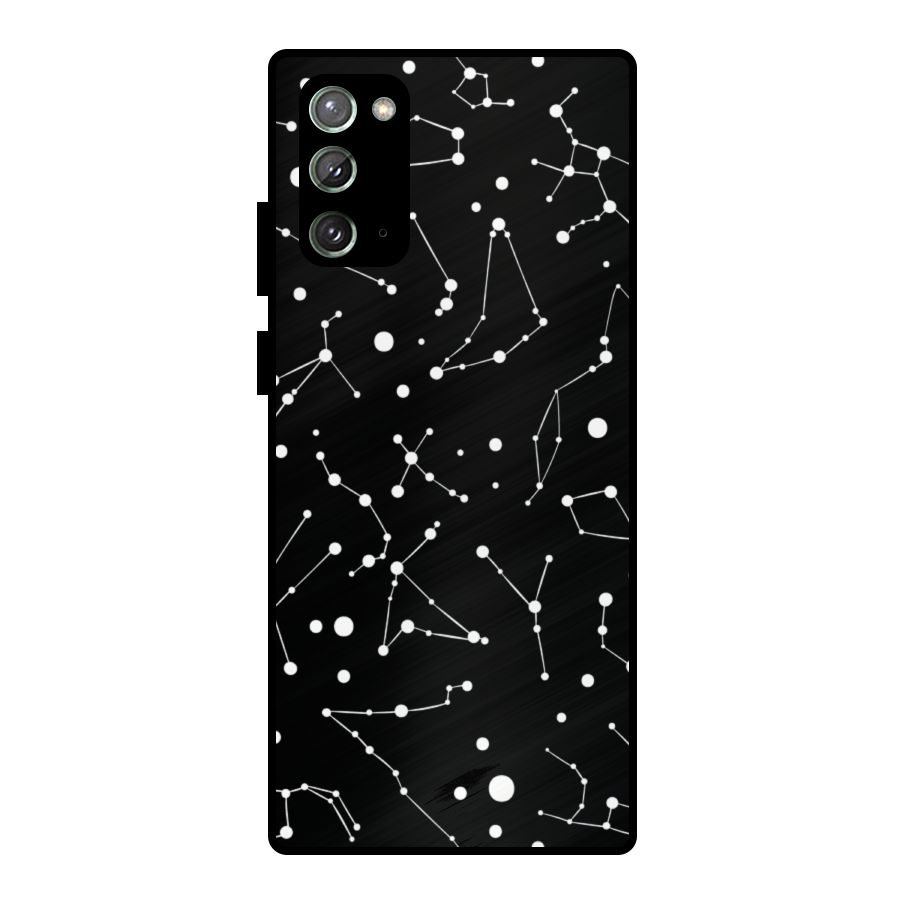 Black Constellation Pattern Metal Back Case for Galaxy Note 20