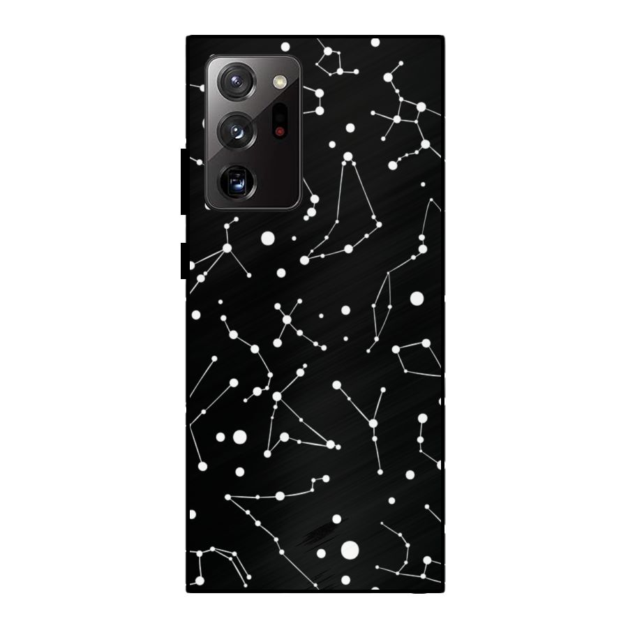 Black Constellation Pattern Metal Back Case for Galaxy Note 20 Ultra