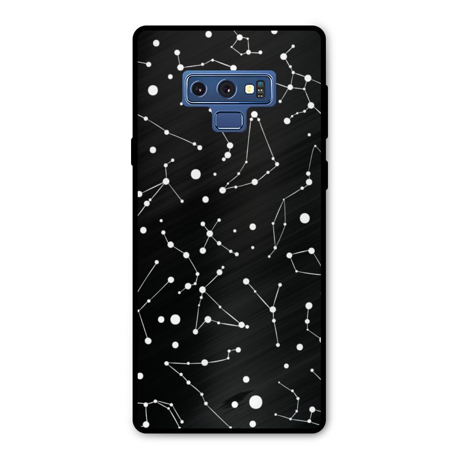 Black Constellation Pattern Metal Back Case for Galaxy Note 9