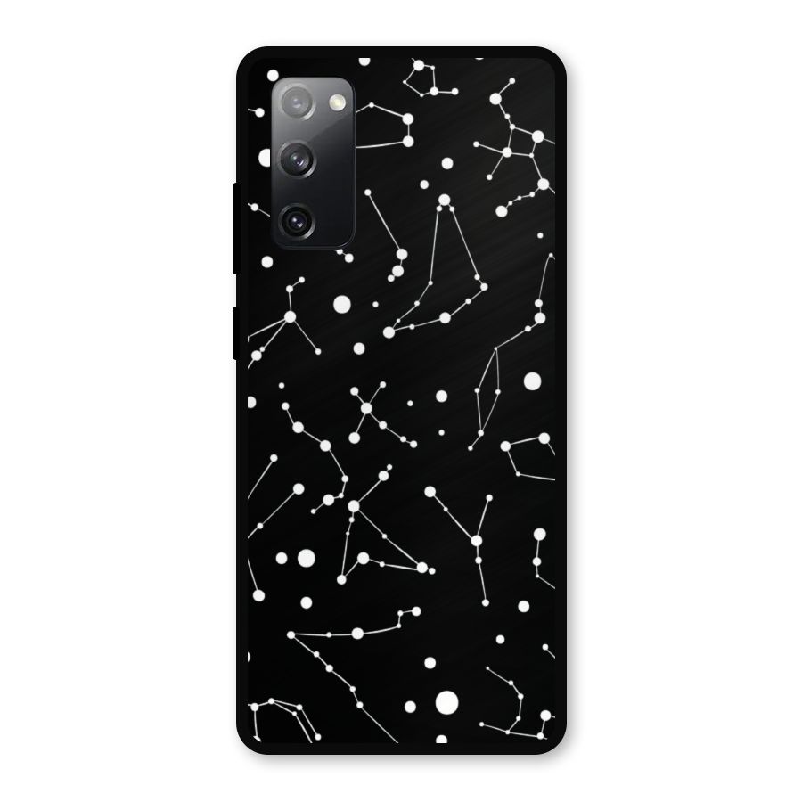 Black Constellation Pattern Metal Back Case for Galaxy S20 FE
