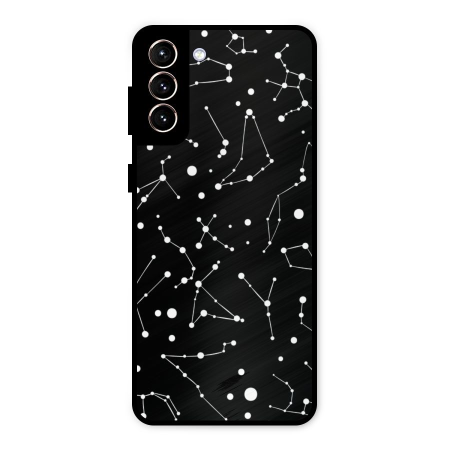 Black Constellation Pattern Metal Back Case for Galaxy S21 Plus