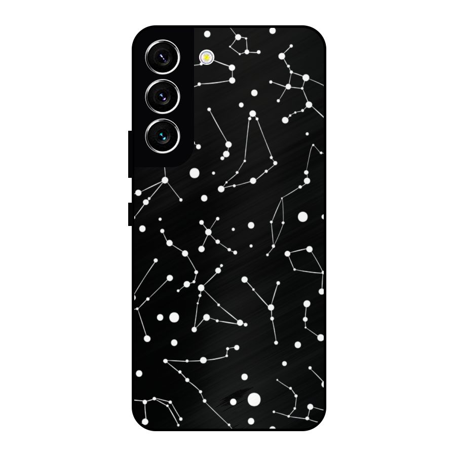 Black Constellation Pattern Metal Back Case for Galaxy S22 5G
