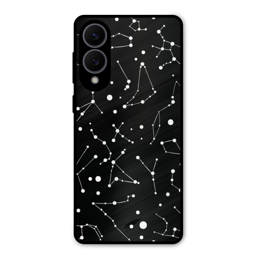 Black Constellation Pattern Metal Back Case for Galaxy S25 Edge