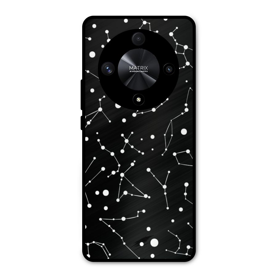 Black Constellation Pattern Metal Back Case for Honor X9b