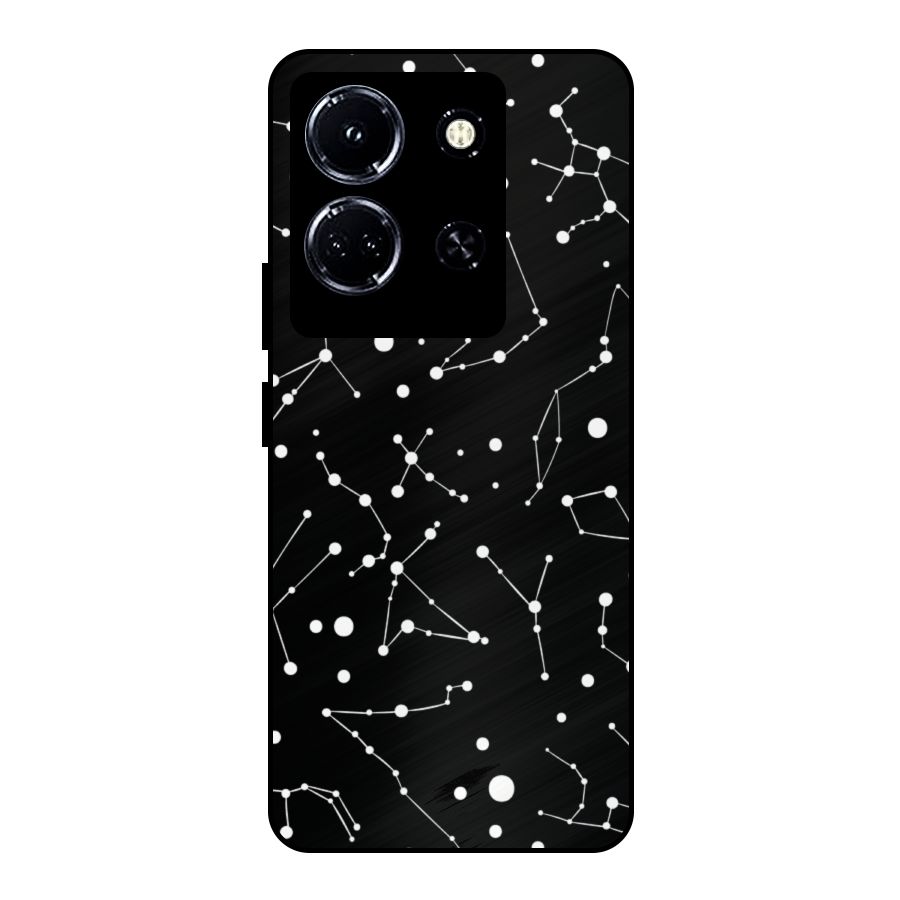 Black Constellation Pattern Metal Back Case for Infinix Note 30 5G