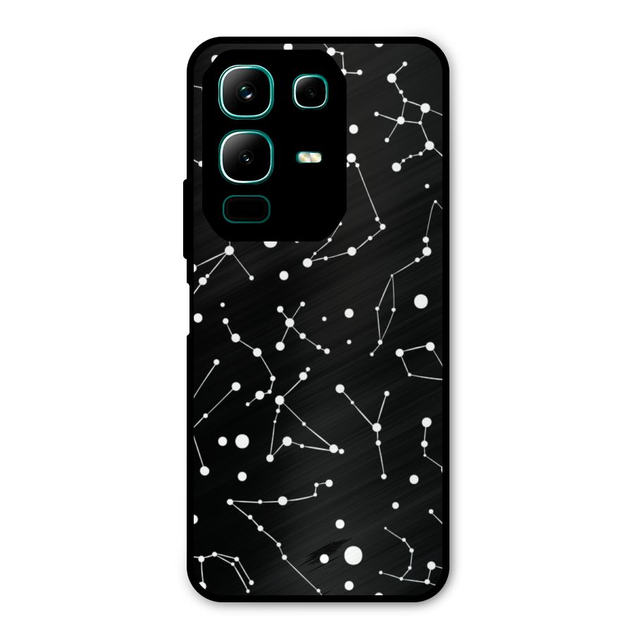 Black Constellation Pattern Metal Back Case for Infinix Note 50x