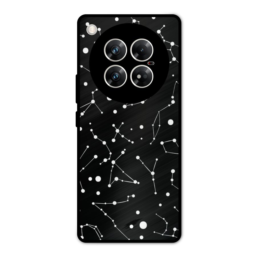 Black Constellation Pattern Metal Back Case for Infinix Zero 40 5G