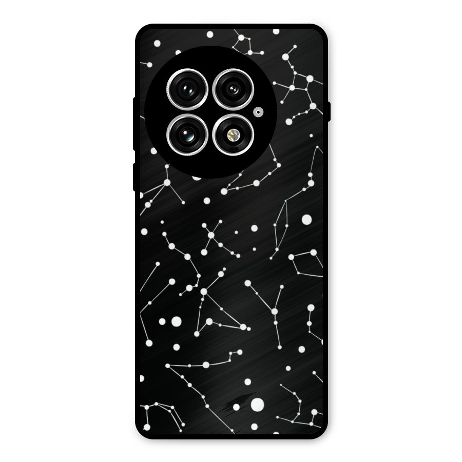 Black Constellation Pattern Metal Back Case for OnePlus 13