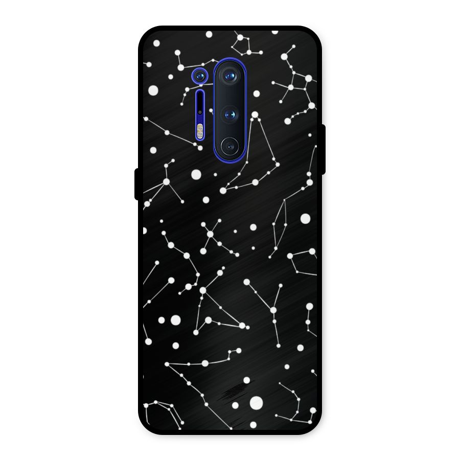 Black Constellation Pattern Metal Back Case for OnePlus 8 Pro
