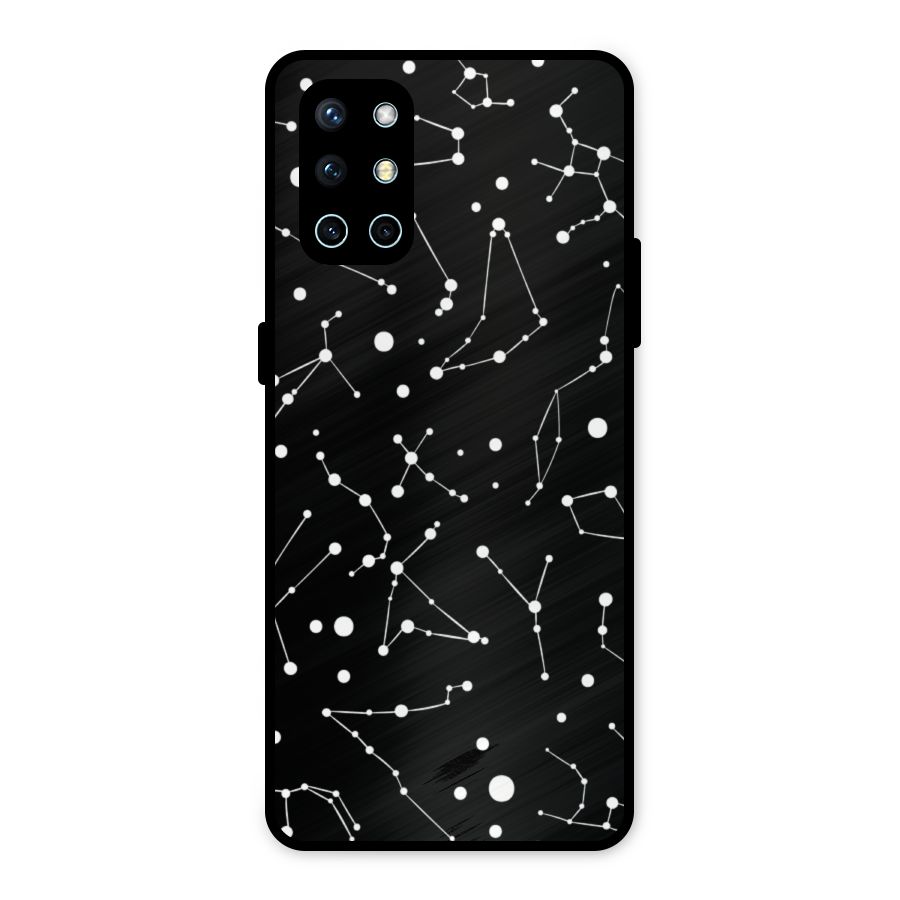 Black Constellation Pattern Metal Back Case for OnePlus 9R