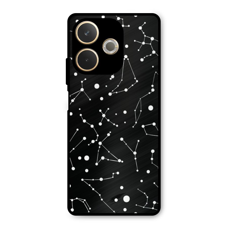 Black Constellation Pattern Metal Back Case for Oppo A5 Pro