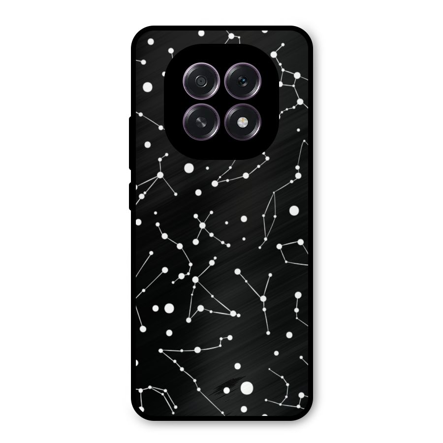 Black Constellation Pattern Metal Back Case for Oppo F29