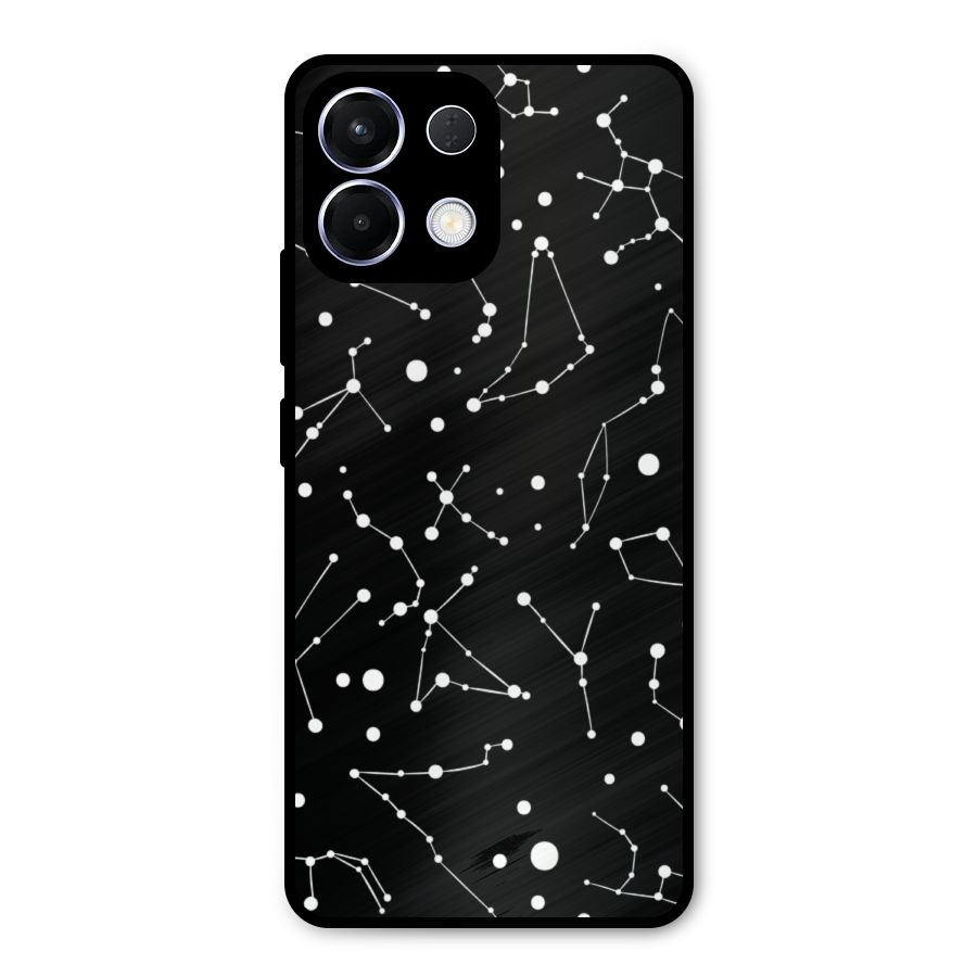 Black Constellation Pattern Metal Back Case for Oppo K13