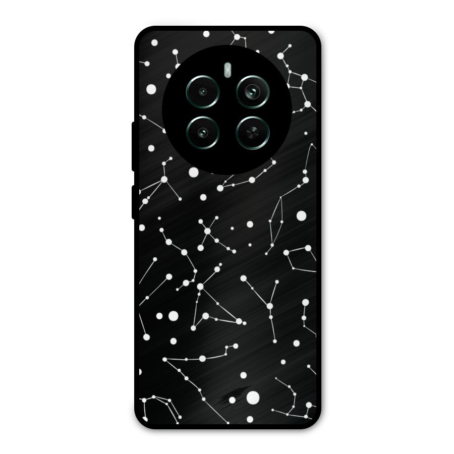 Black Constellation Pattern Metal Back Case for Realme 12 Pro Plus